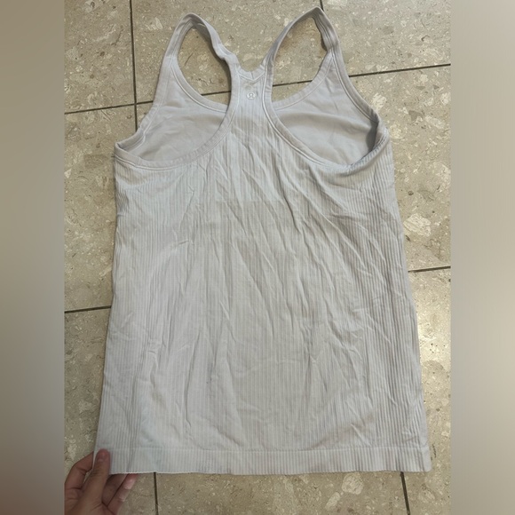 Lululemon White Ebb to Street Tank Top Light Support, B/C Cup Size 10 - Picture 6 of 9